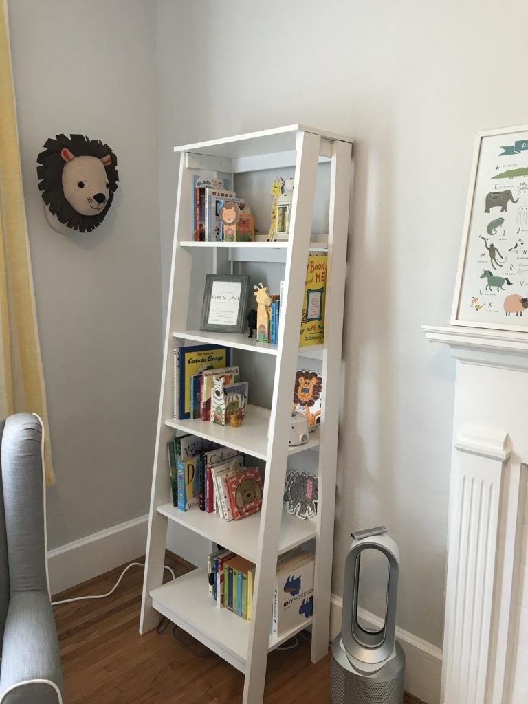 nursery ladder shelf